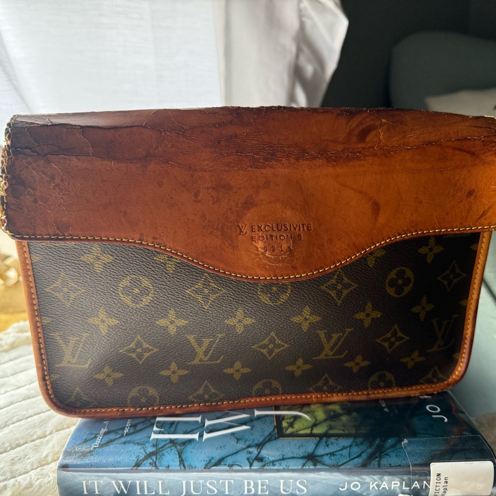 Louis Vuitton Brown and Tan Shoulder Bag